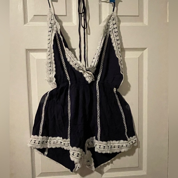 Navy Blue Romper - Picture 2 of 6